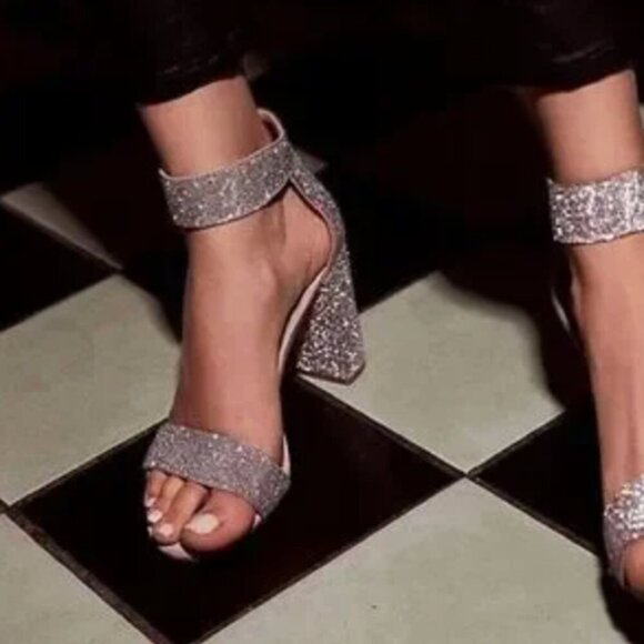 Jeffrey Campbell Lindsay Crystal Rhinestone Sparkle And Shine Heels Size 6.5 - Picture 3 of 12